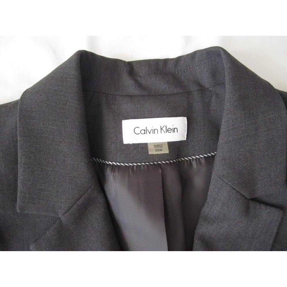 Women Calvin Klein Metal Button Modern Fit Business Blazer Jacket Sz 22W (WJ80)